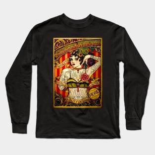 Tattooed Lady Vintage Art Print Long Sleeve T-Shirt